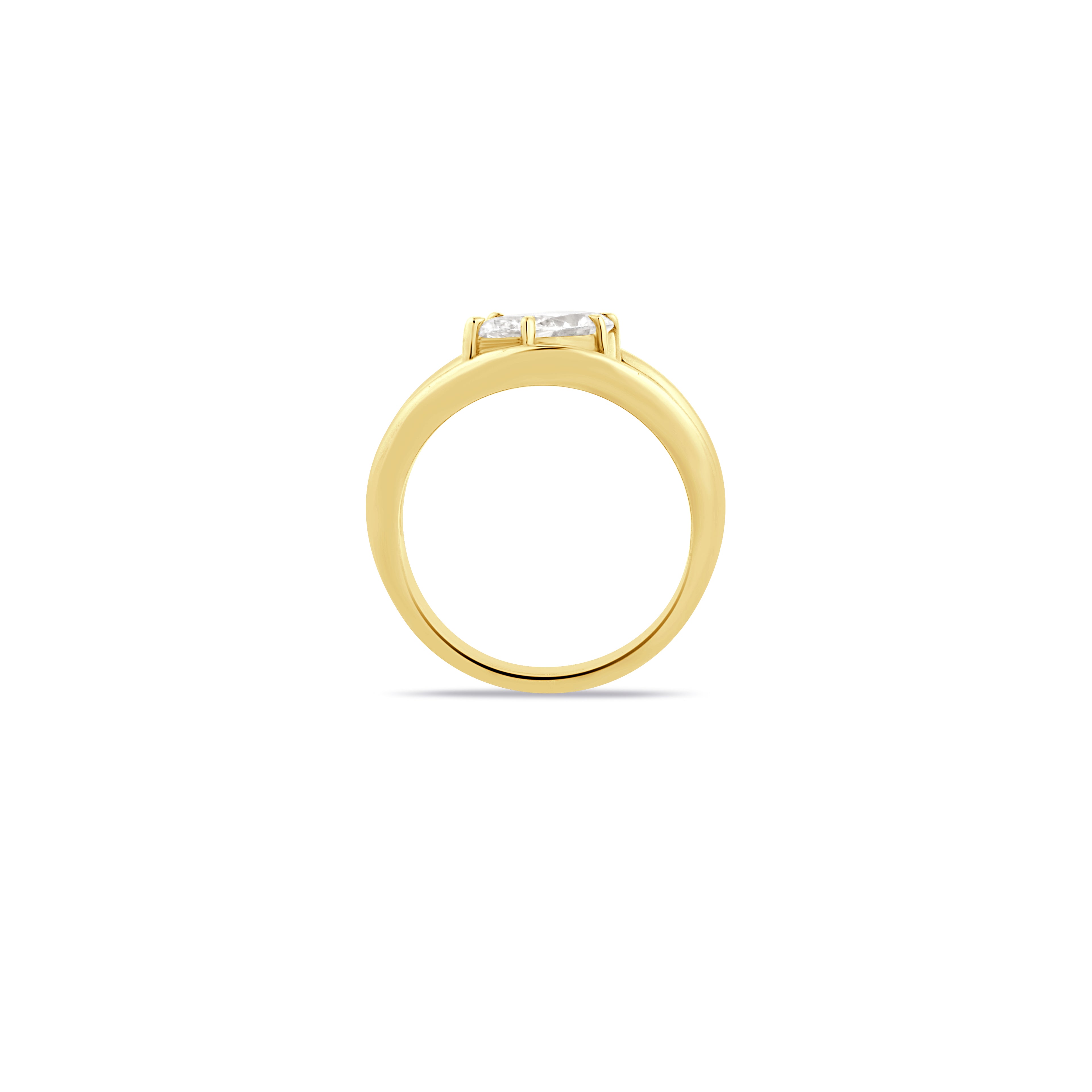 Pear Diamond Bridge Ring