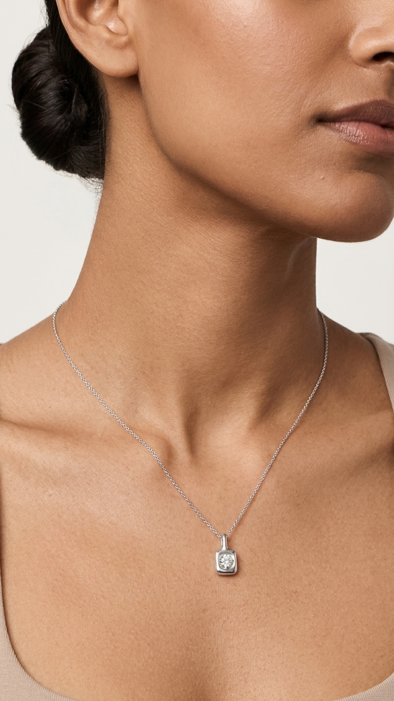 Round Silver Pendant